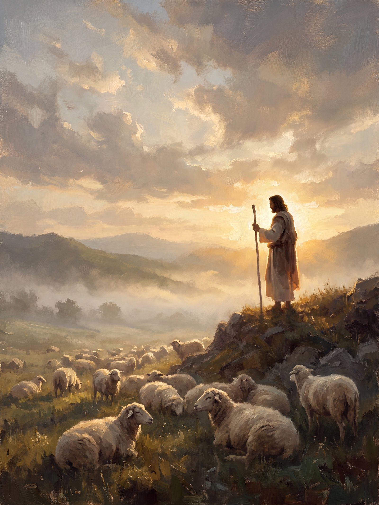 Detail van een poster uit de Goede Herder serie